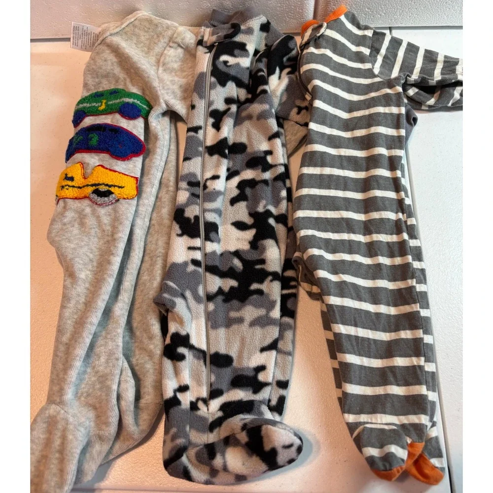 Baby Footie Pajamas Sleepers 3 Pack‎ PitterPatter Garanimals Gerber 0 3M